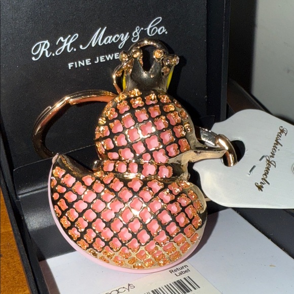 Pink Duck Keychain with Rhinestones - Picture 3 of 3